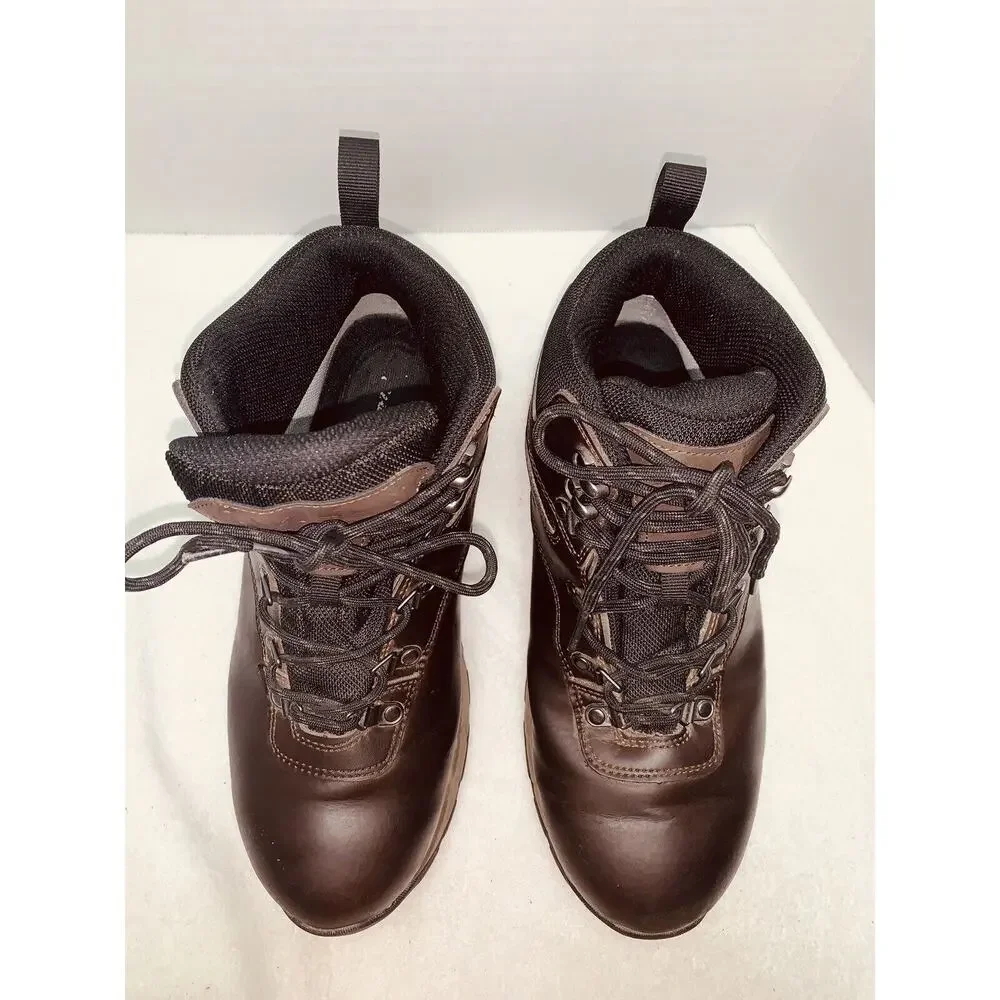 Eddie Bauer Boots Mens 9.5M Everett Waterproof Hiking Boot Brown Leather EUC
